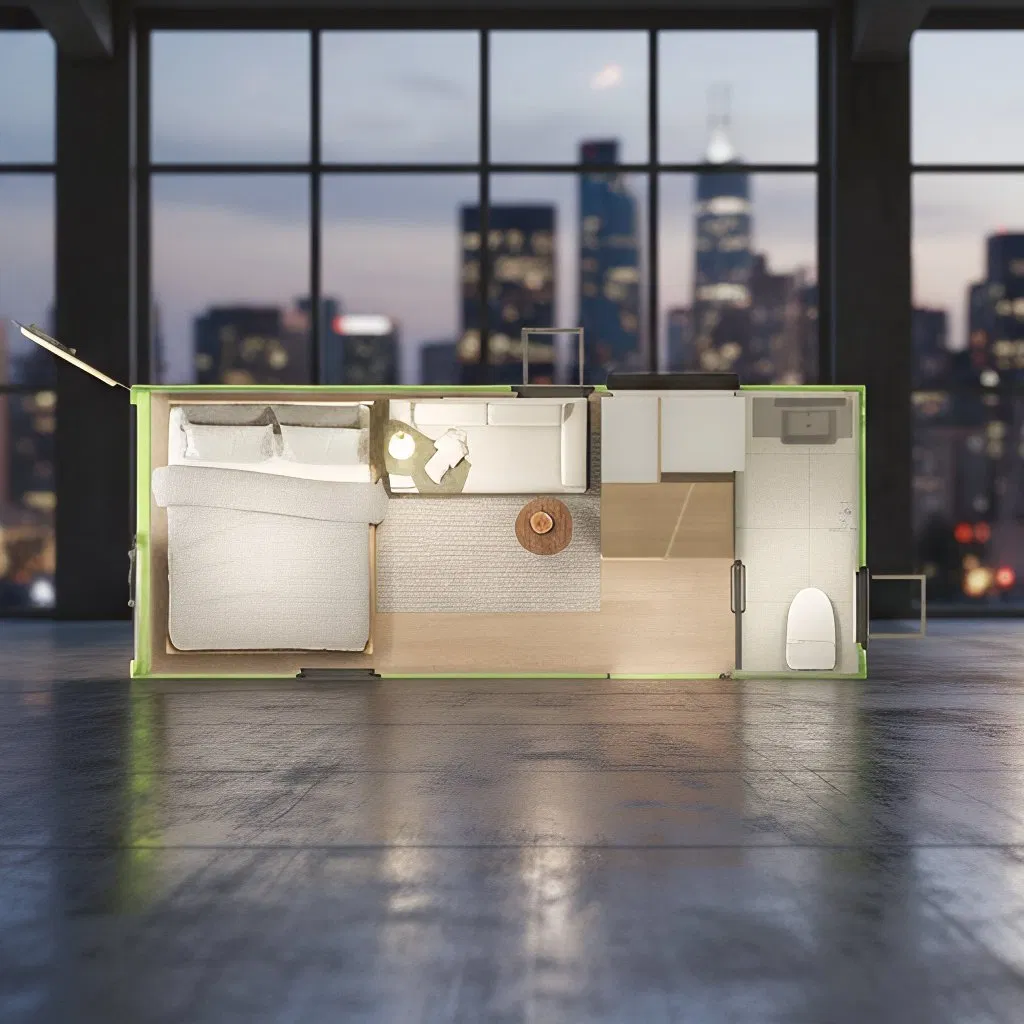 Smart off-Grid Solar Cabin Detachable Prefabricated Modular Container House