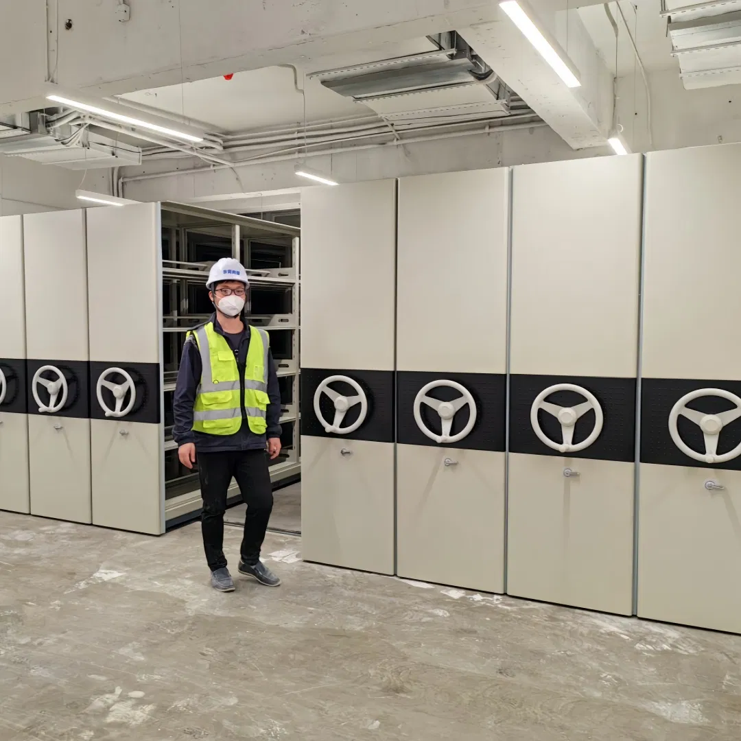 Compact Shelving Mobile Storage Cart System Movable High - Density Storage Container Office Movable Storage Shelving Unit