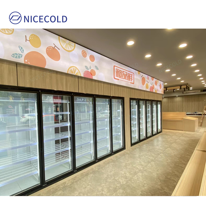 Stylish Premium Glass Door Beverage Cooler Display Unit for Efficient Storage