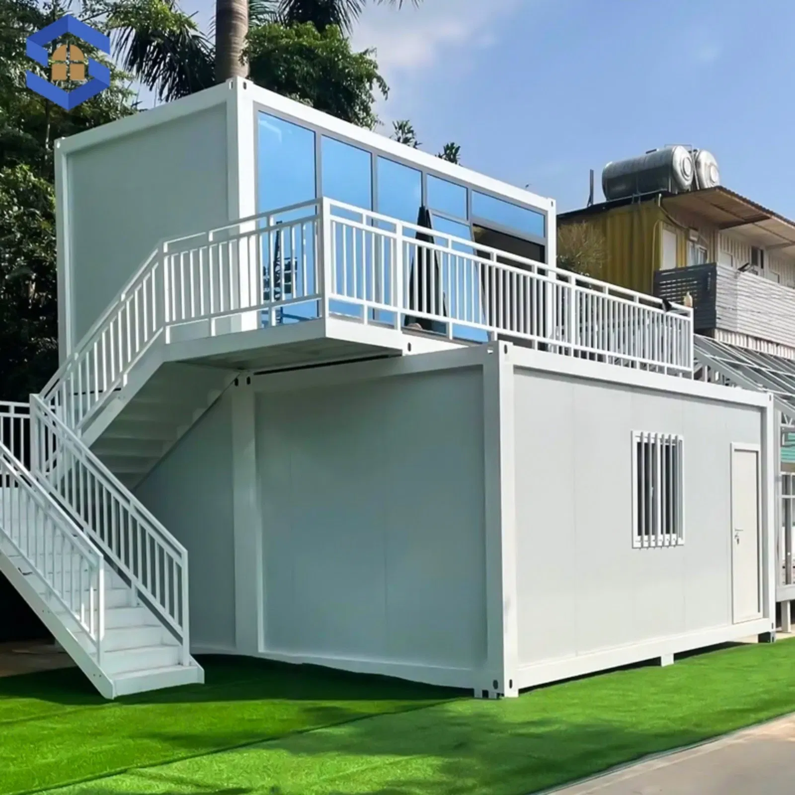 for Tourism Resort/Camping Ground 10FT/20FT/30FT/40FT Modular Portable Prefab Container Office Unit