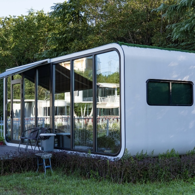 Modern Prefabricated Apple Cabin Portable Modular House Mobile Tiny Home for Office Hotel Shop and Living Accommodation