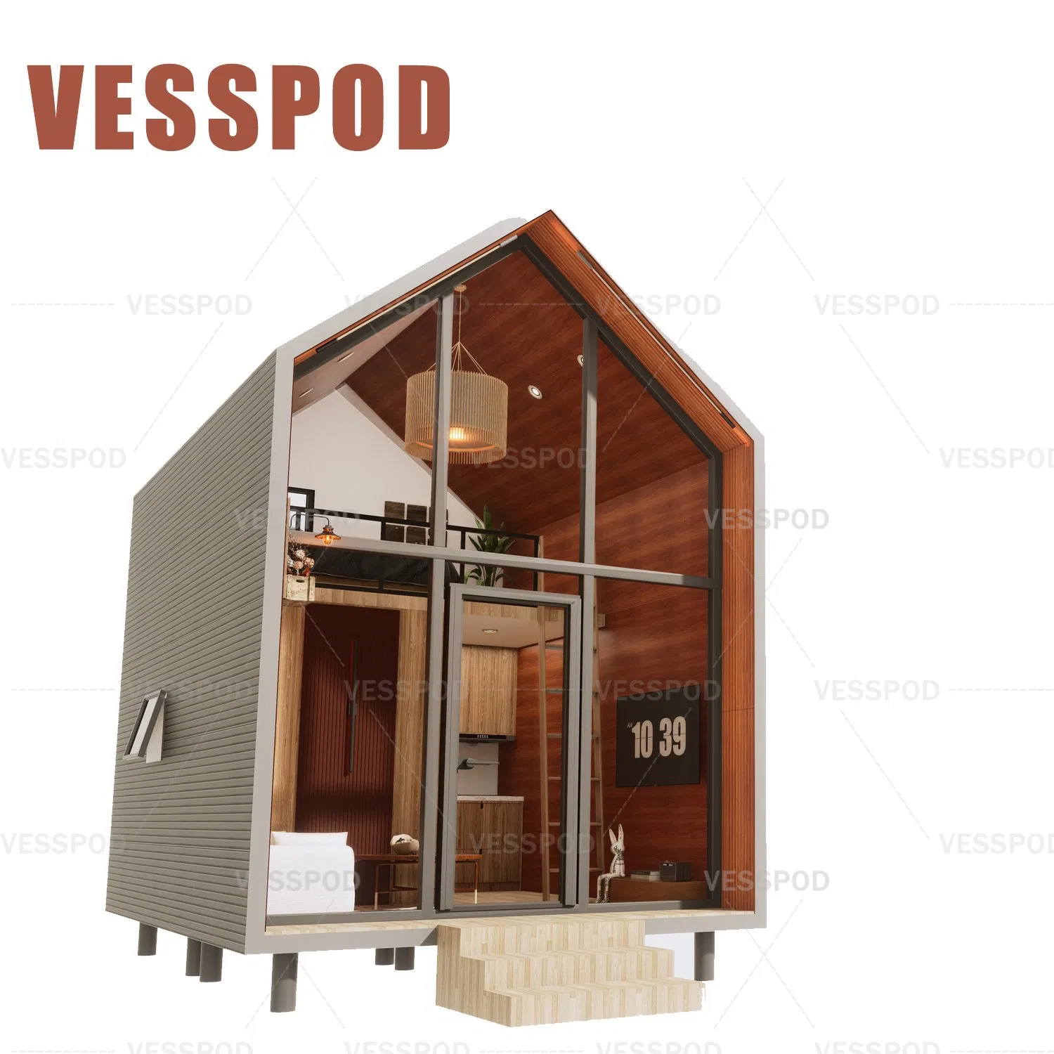 Prefabricated Triangle Houses Container House Cabin for Resort Hotel Luxury Tiny Modern