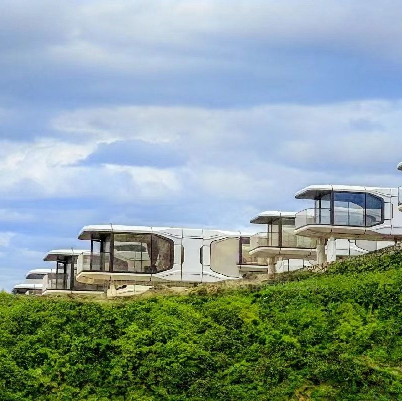 Modern Style Container House Prefabricated Small House Solar Powered Space Capsule House for Sale