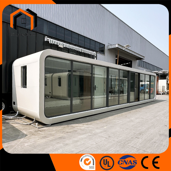 Prefab Living Movable Portable Luxury Garden Pod Modular Container Homes Apple Cabin