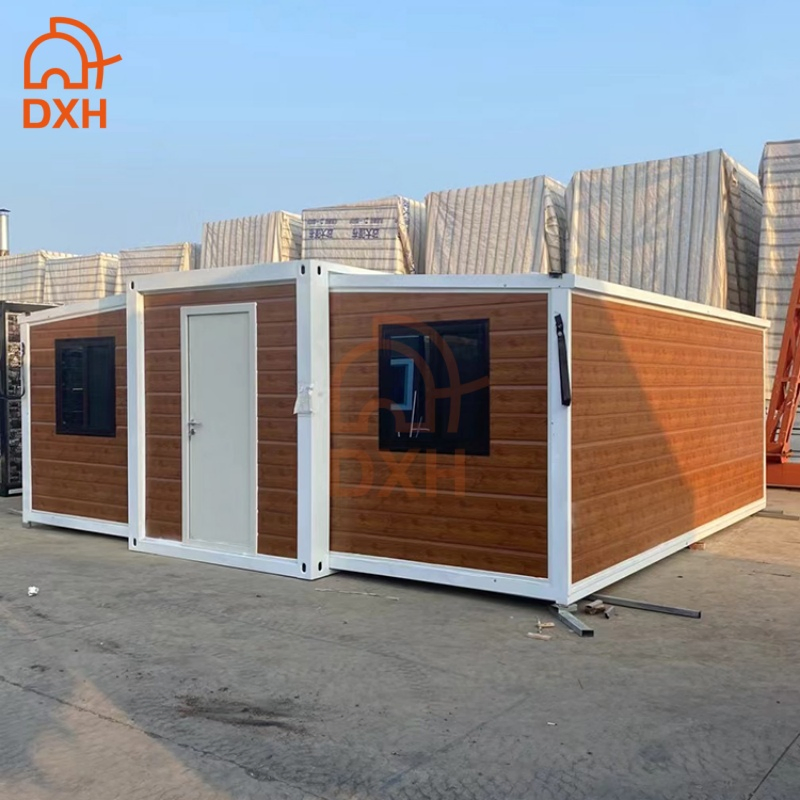 Factory Custom 20FT 40FT Expandable Folding Prefab Prefabricated Villa Hotel Office Store Camping Mobile Granny Tiny Living Double Wing Container House Home