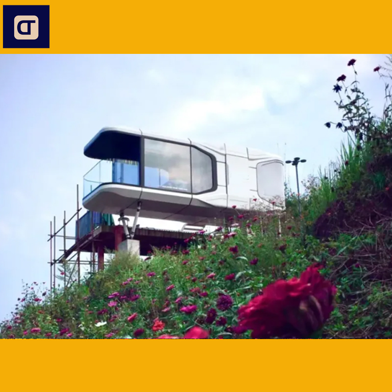 Solar Powered Luxury Prefab Modular Capsule Apple Cabin Tiny Office Pod Prefabricated House Smart Apple Cabin Container House
