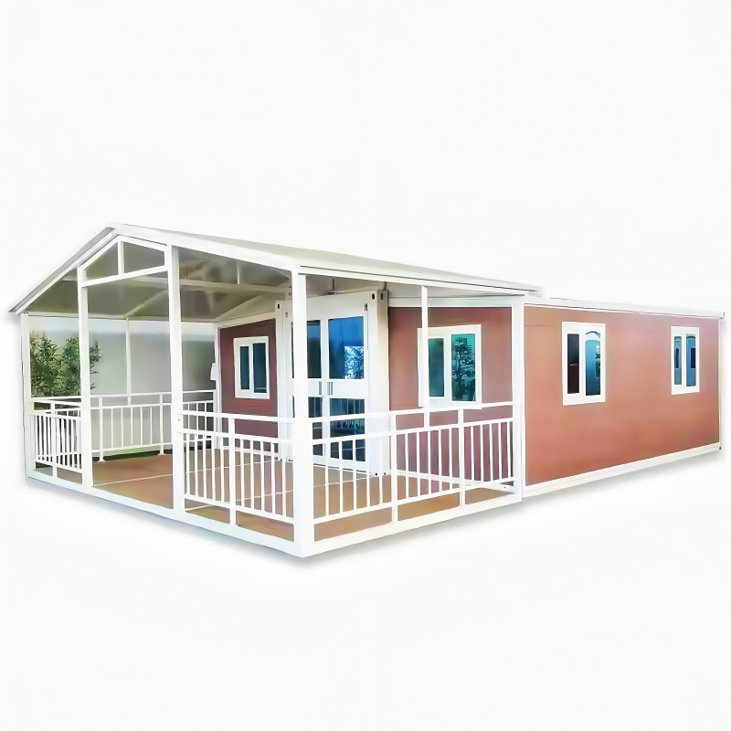 Modern Luxury 20FT 40FT Steel Frame Structure Portable Foldable Mobile Modular Prefab Expandable Container Houses with Balcony Solar Energy Prefabricated Homes