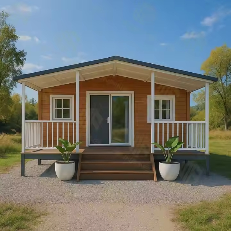 Ready Made Luxury Modular Houses with Bathrooms 20 40 FT Prefab Container House Wooden Solar-Powered Container House