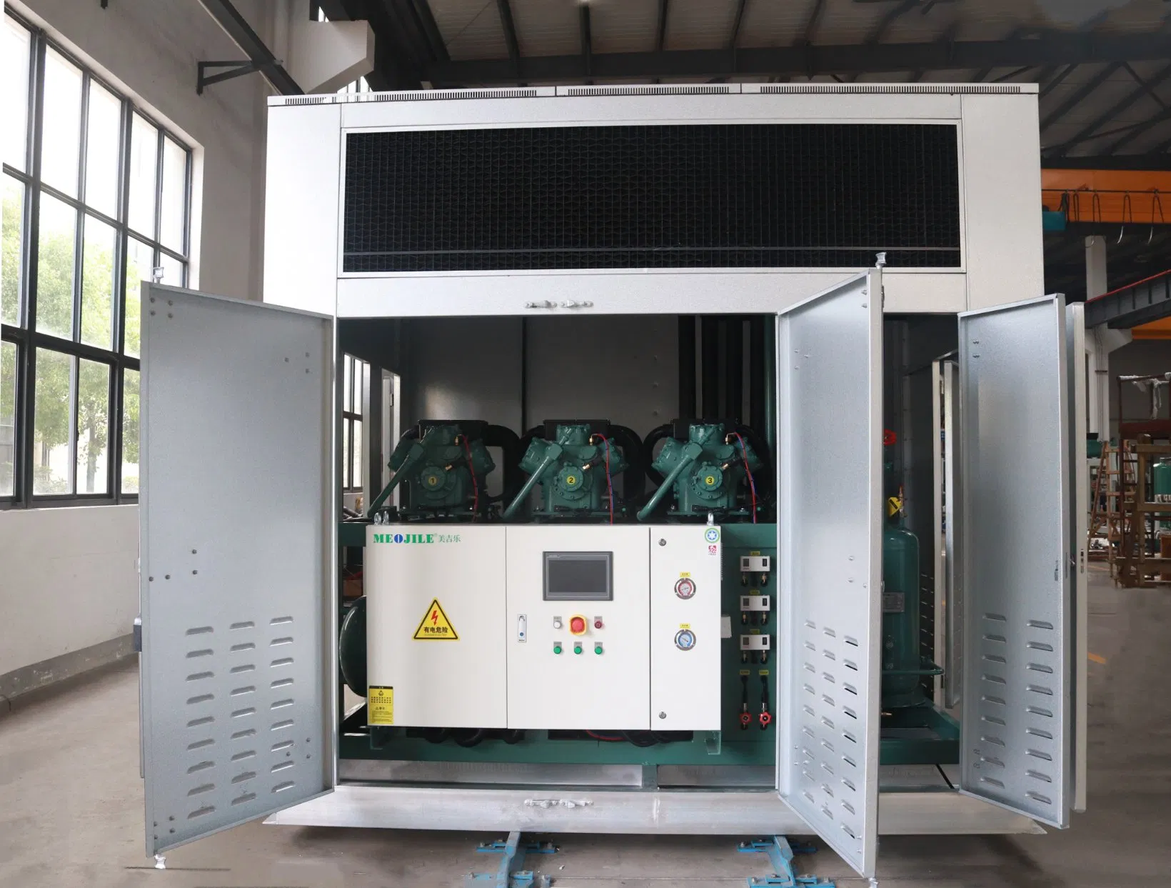 120HP Container Type B Itzer Piston Compressor Racks Unit for Cold Room