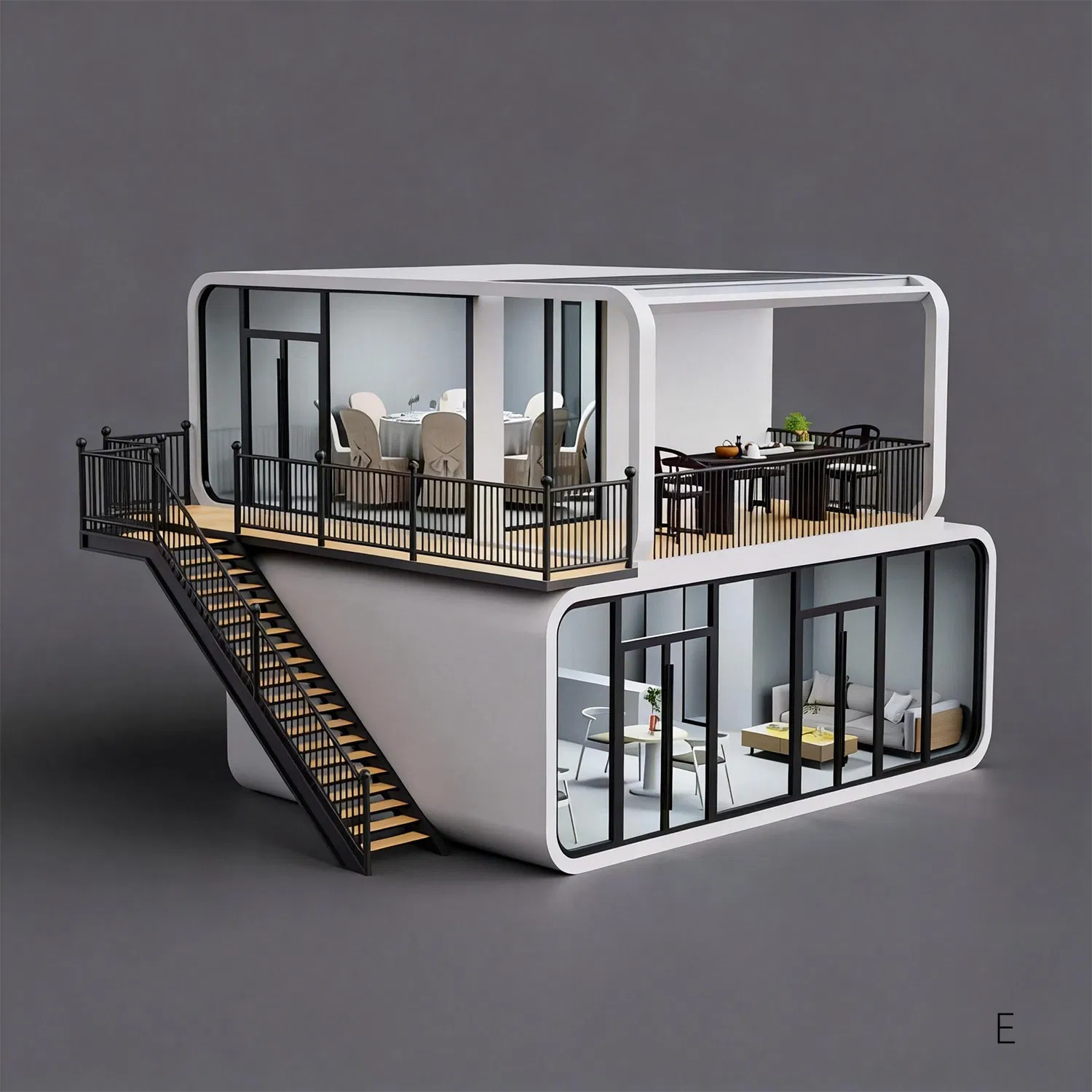 Space Capsule Hotel Container Home Sleep Pod Mobile Tiny House Apple Cabin