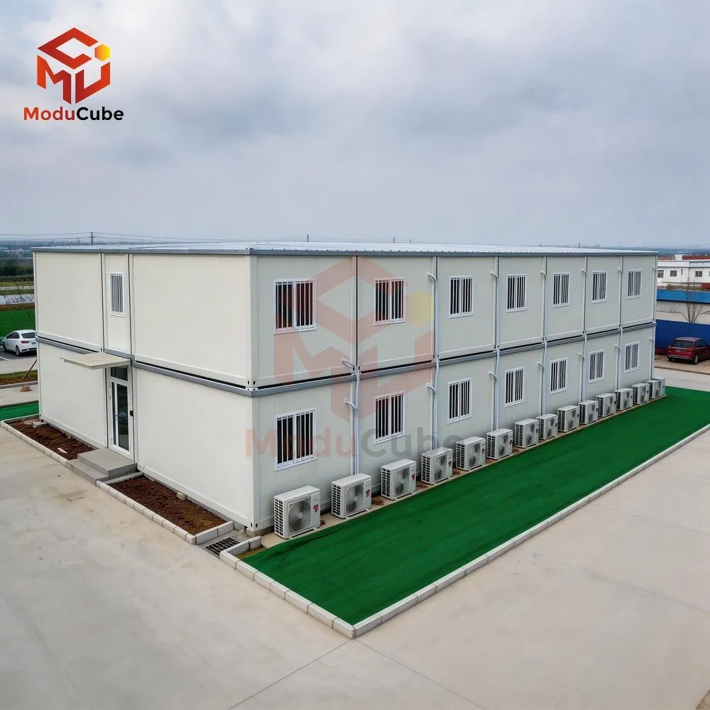 Stackable Modular Container Housing Flat Packed for Multi-Storey Dormitory Building