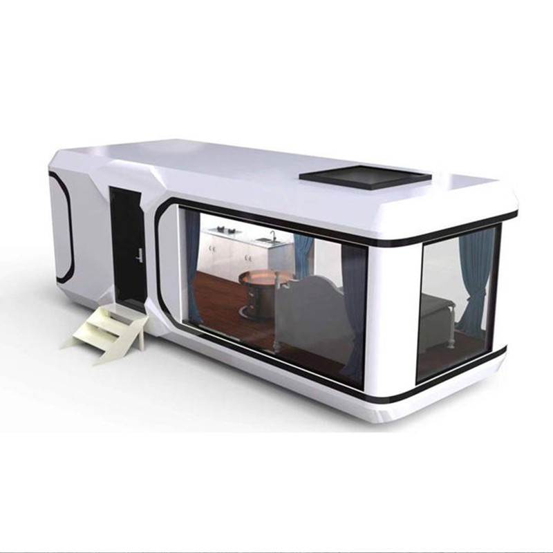 Luxury 20-40 Feet Double-Wing Expandable Steel Container House Prefabricated Folding Two Bedrooms One Bathroom for Office Hall