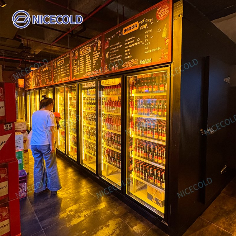 Stylish Premium Glass Door Beverage Cooler Display Unit for Efficient Storage