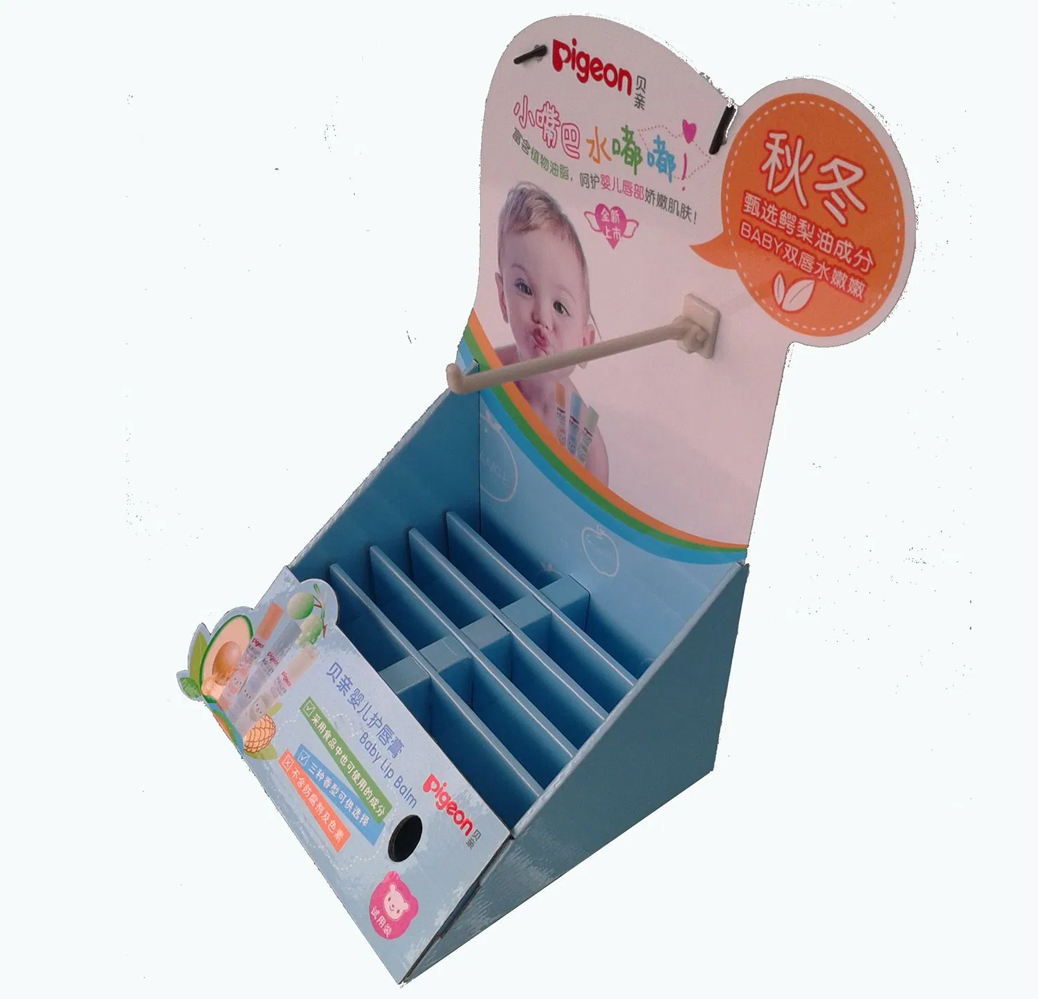 Plastic Baby Products Display Stand, Milk Bottle Pop POS Display Unit