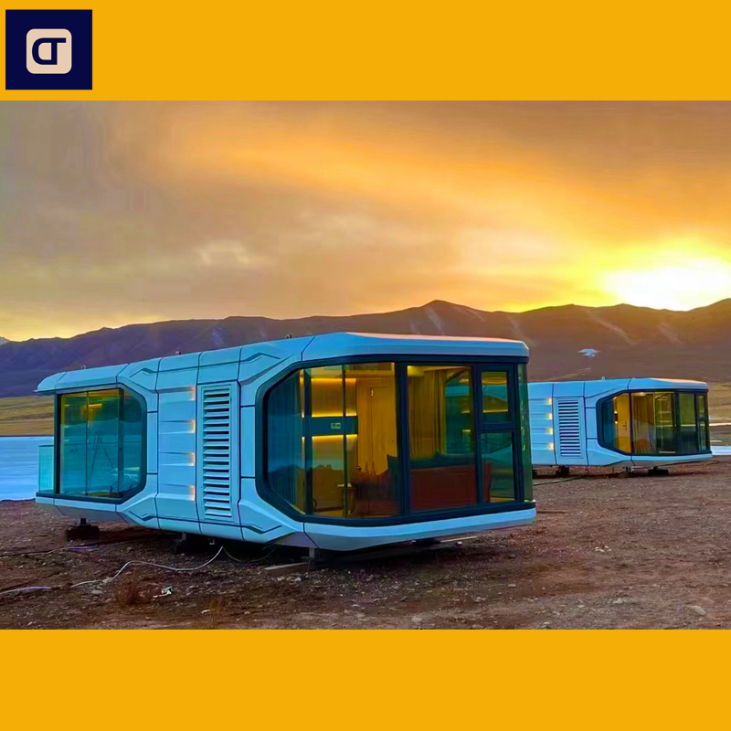 Easy Quick Assembly Custom Outdoor Beautiful Design Living Glass Tiny Container Prefab House