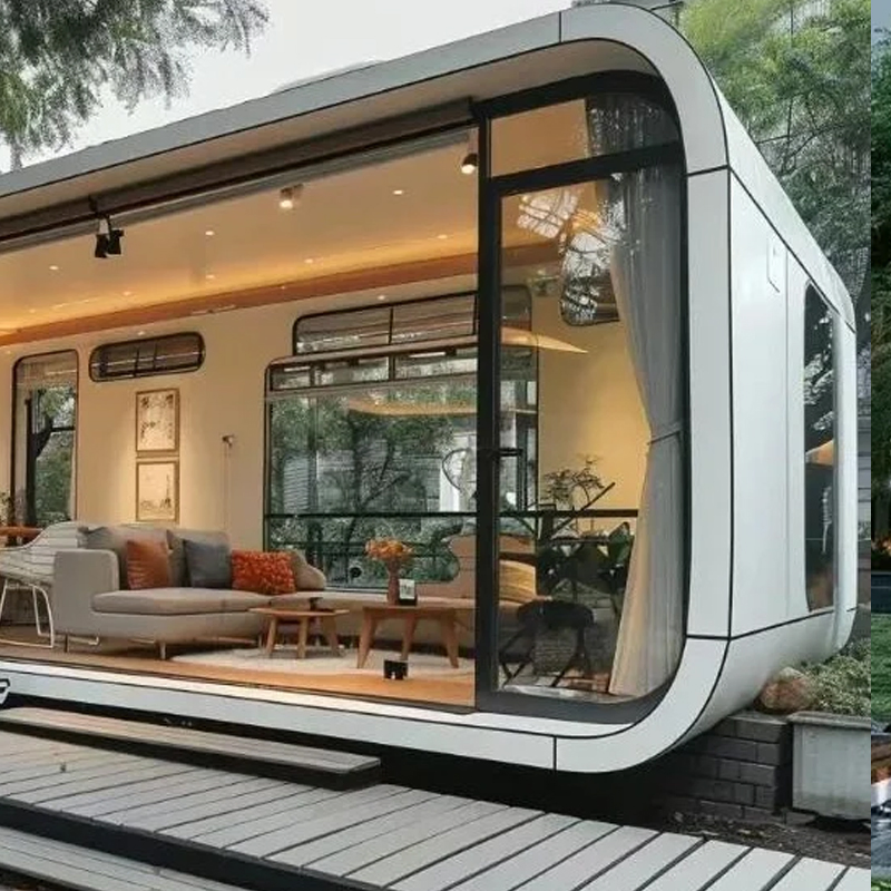 Prefab House Hot Sale Eco-Friendly Minimalist Aluminum-Plastic Apple Cabin /Tiny Prefab Capsule /Container House/Mobile Home