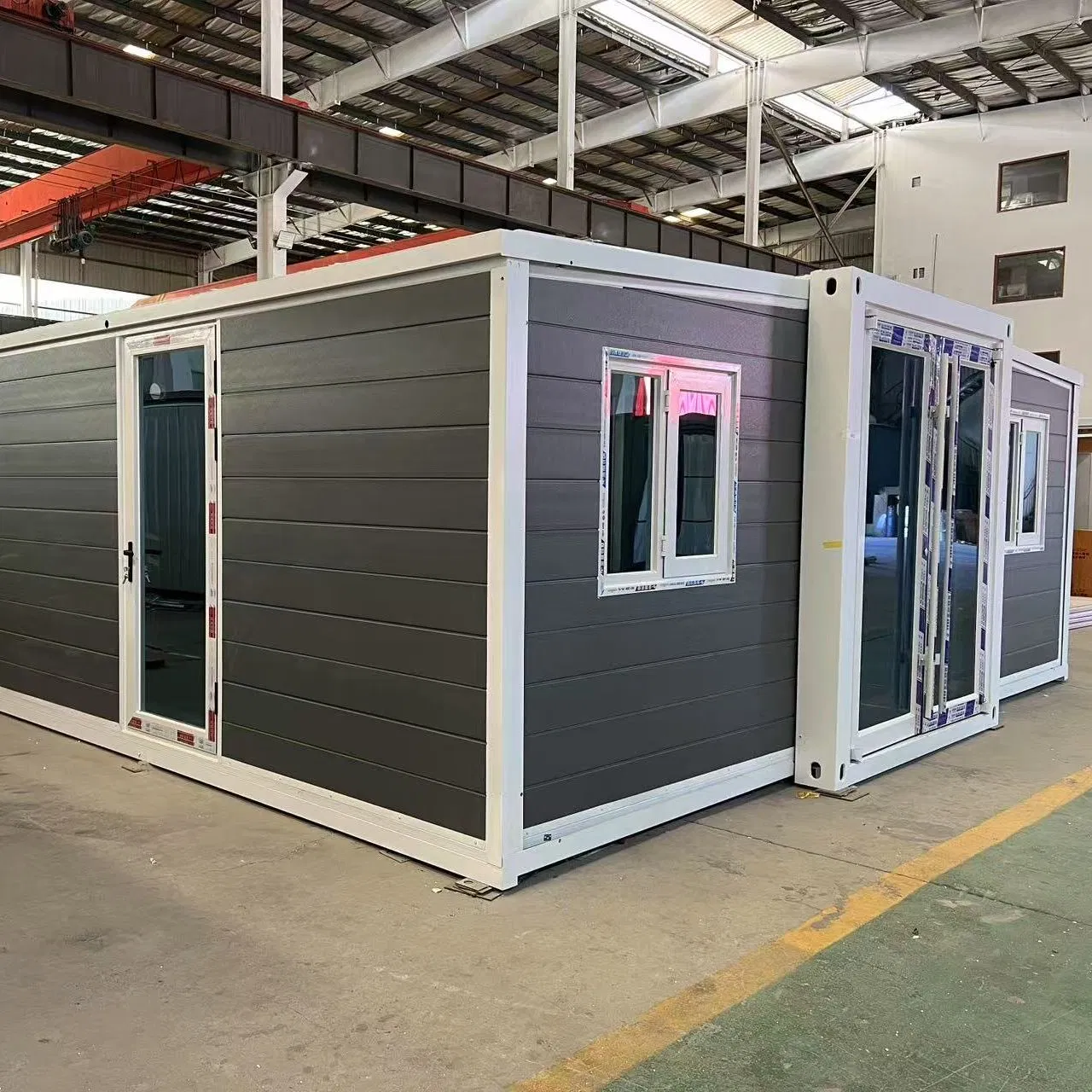 40FT Double-Wing Container House Modern Office Foldable Modular House