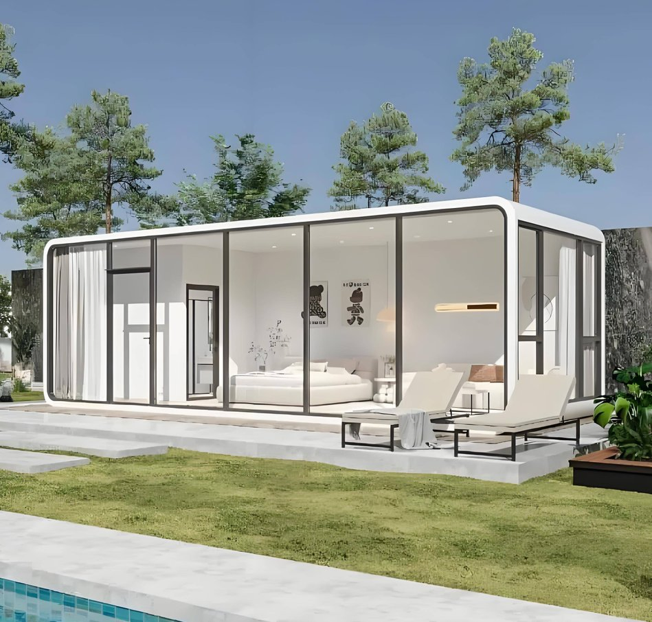 Portable Steel Apple Cabin Prefabricated Living Pod and Modular Cabin Hotel Container