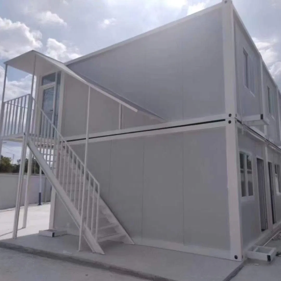 Easily Movable Expandable Easy-to-Move Foldable Double-Wing Prefab Container Steel Structure House for Emergency or Commercial Use