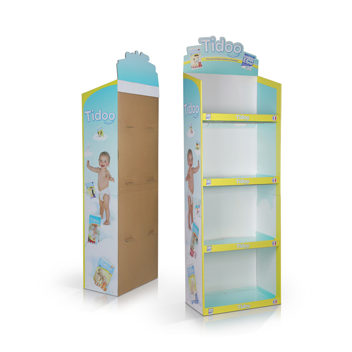 Plastic Baby Products Display Stand, Milk Bottle Pop POS Display Unit