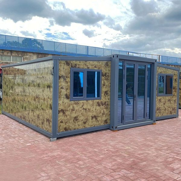 Customized Double Wing Folding Design Integrated House 20FT Modular Container Casa Prefabricadas Expandable Container House