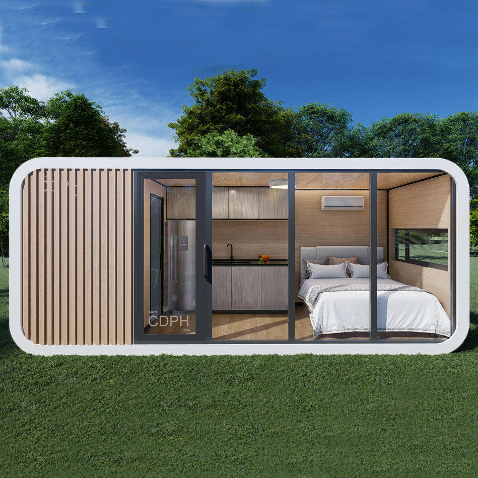 Portable Steel Apple Cabin Prefabricated Living Pod and Modular Cabin Hotel Container