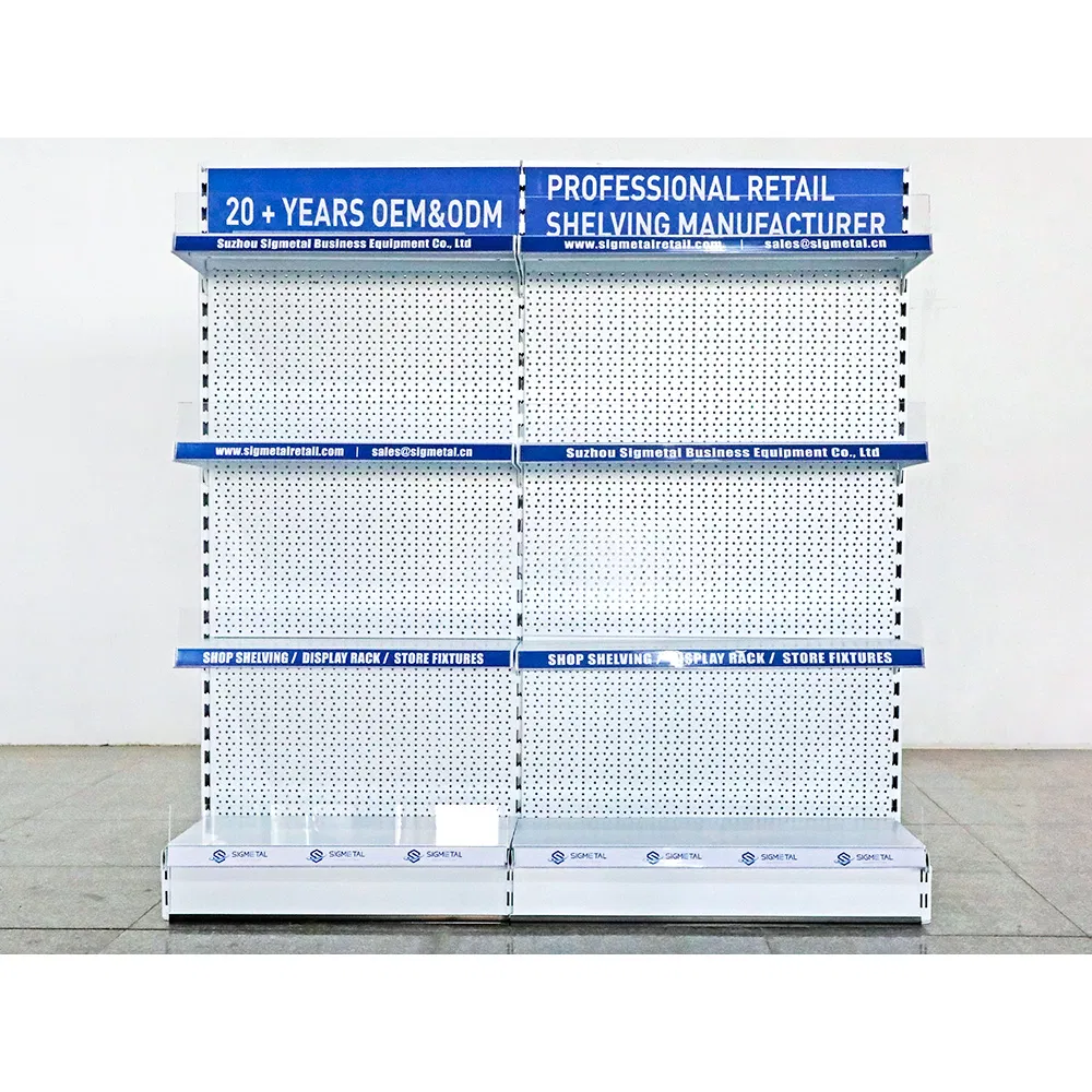 S50 Customizable Tegometall Compatible Shelving, Retail Display Rack, Adjustable Metal Shelving Unit for Stores, Modular Retail Shelving System