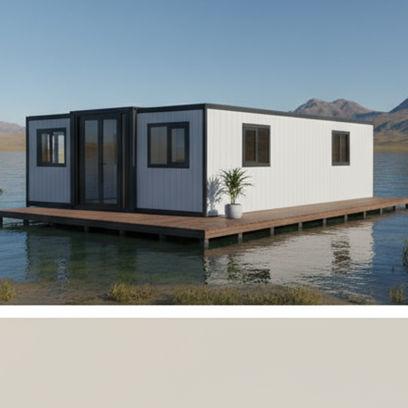 Foldable 30-Foot Double-Wing Expansion Container Tiny House for Sale, with Bedroom, Living Room, Kitchen and Bathroom