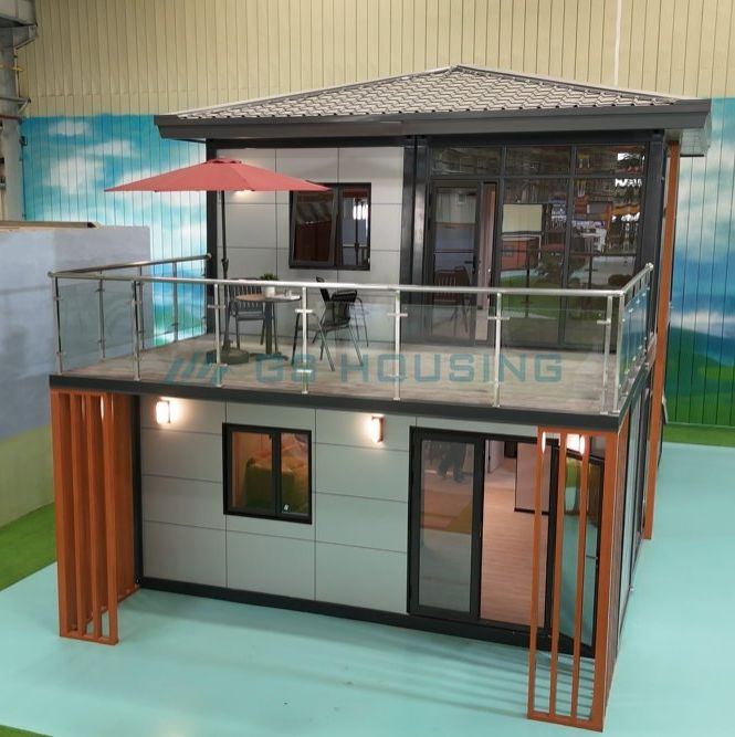 Customized Steel Structure with Kitchen Furniture 2 Floor Container House Villa Modular Luxury Prefabricated Villa Prefab Villa Prefabricated House