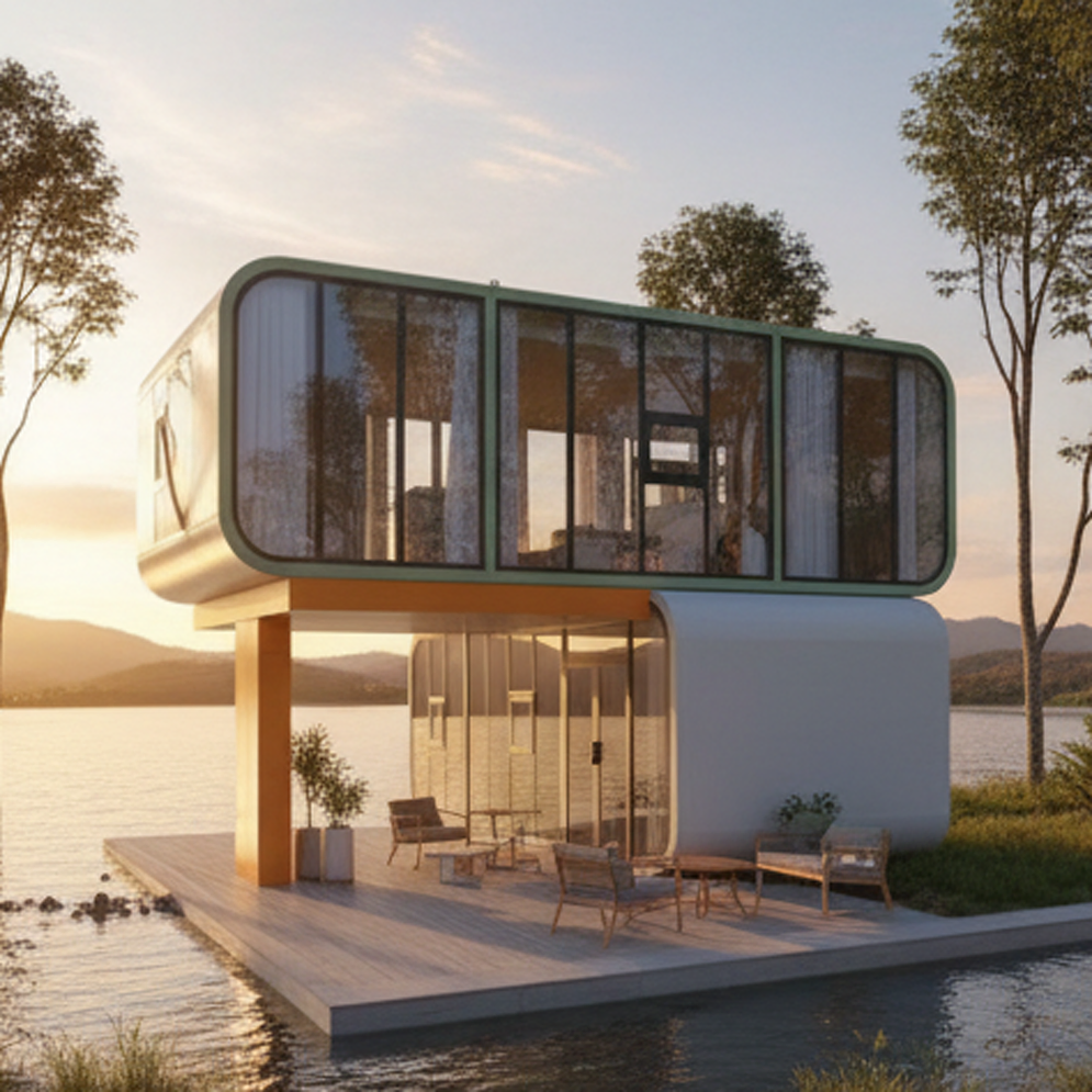 Prefab Apple Cabins Pod Granny Flat Portable Living Containers Home Prefabricated Space Capsule Mobil Small Hotels Dwellings Proof Garden Tiny Houses