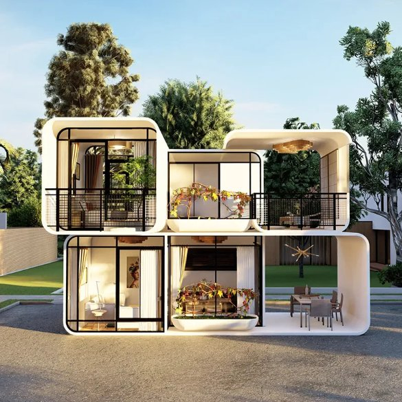Modular Space Capsule Cabin for Eco-Friendly Resorts and Campsites