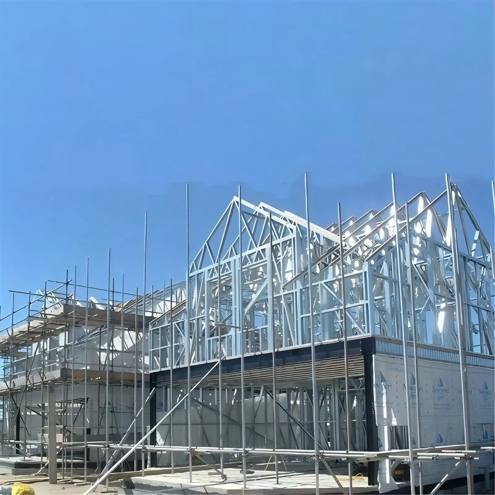 Multi Storey Prefabricated Steel Structure Commercial Supermarket Building