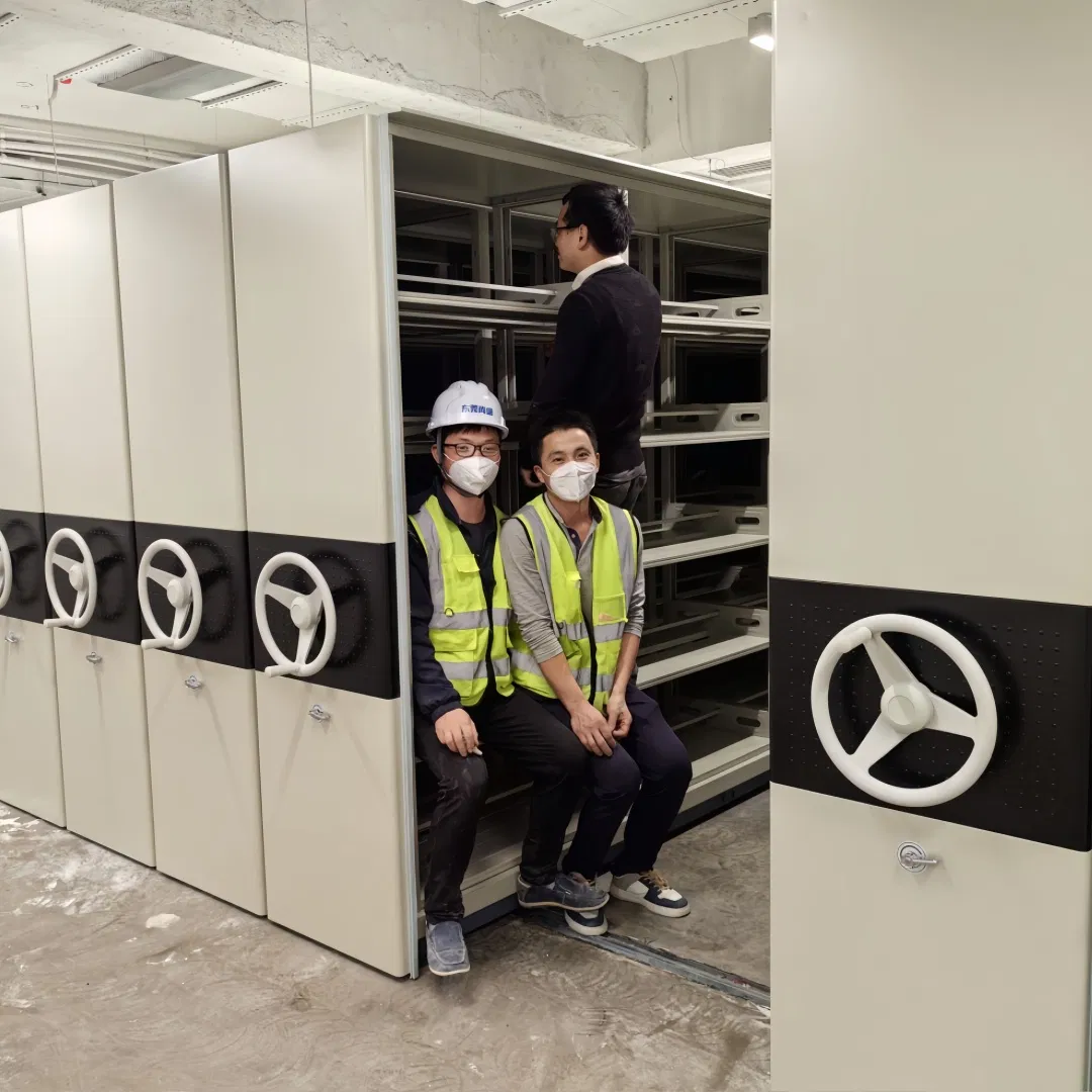 Compact Shelving Mobile Storage Cart System Movable High - Density Storage Container Office Movable Storage Shelving Unit