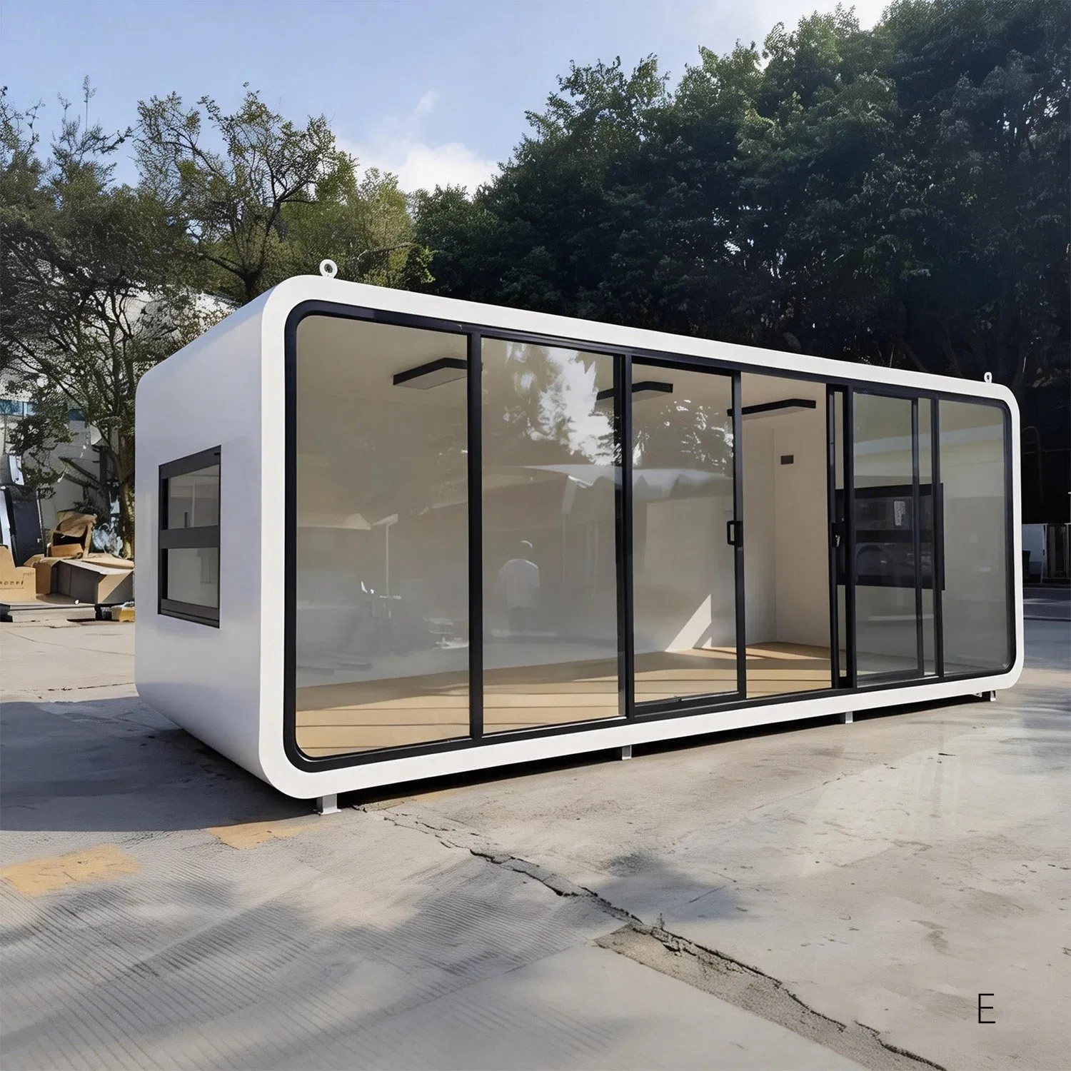 Space Capsule Hotel Container Home Sleep Pod Mobile Tiny House Apple Cabin