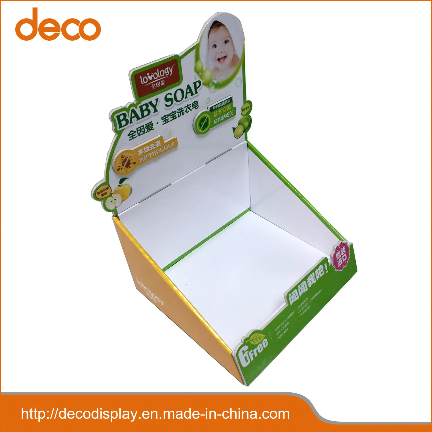 Baby Soap Cardboard Diplay Retail Counter Top POS Units