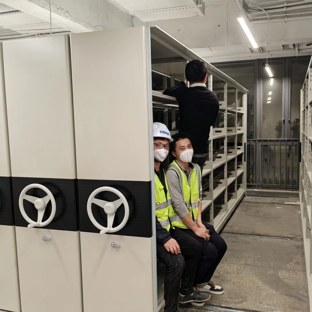 Compact Shelving Mobile Storage Cart System Movable High - Density Storage Container Office Movable Storage Shelving Unit