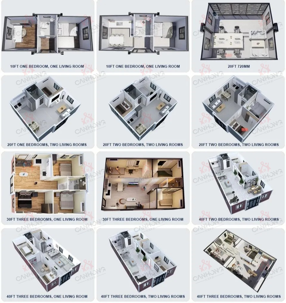 20FT Expandable Container Home Prefabricated Foldable House Bedroom Bathroom Luxury Modular Design Solar Powered Eco-Friendly