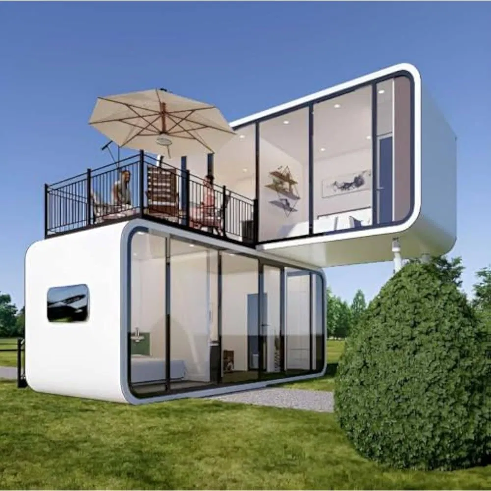 Factory Direct Sell 20FT40FT Tiny Apple Capsule Mobile Home Prefabricated Cabin with Kitchen and Bathroom for Hotels and Resort