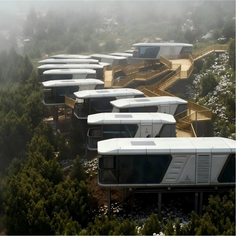 Portable Space Capsule Capsule Hotel Mobile Space Capsule Pest Resistant Rainforest Camp Unit