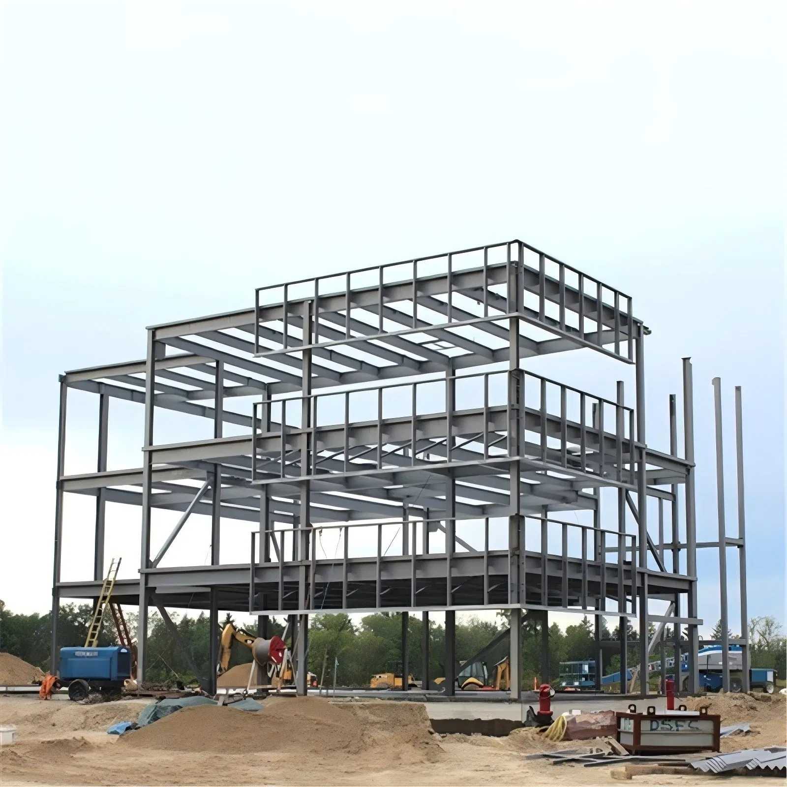 Multi Storey Prefabricated Steel Structure Commercial Supermarket Building