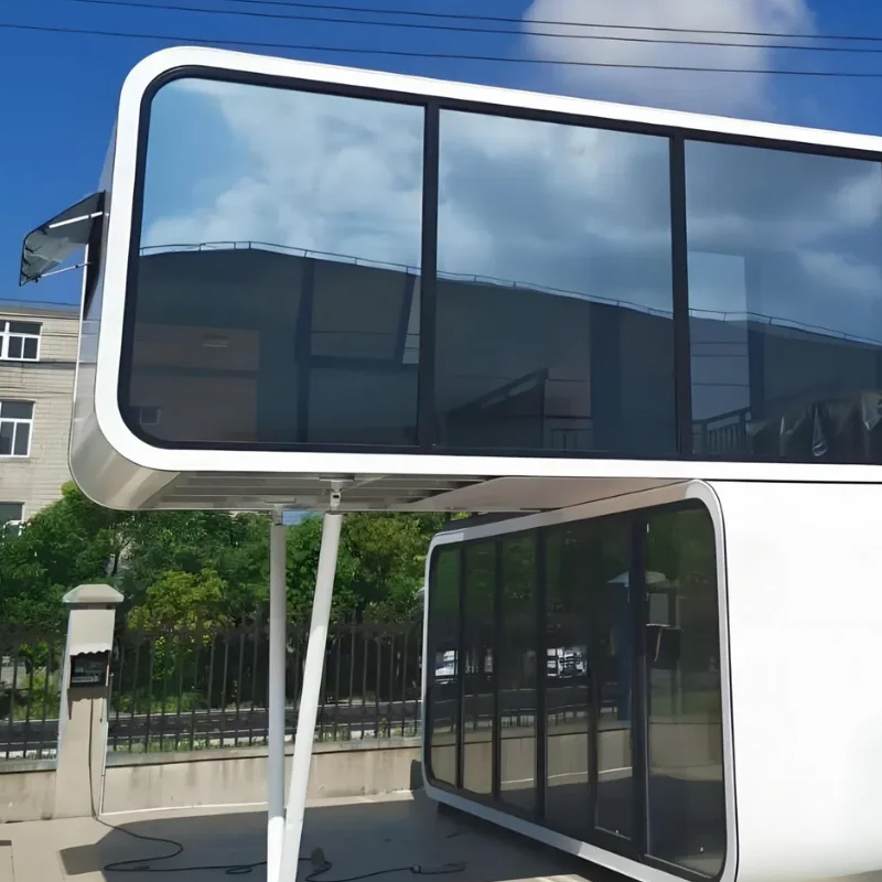 Prefab House Hot Sale Eco-Friendly Minimalist Aluminum-Plastic Apple Cabin /Tiny Prefab Capsule /Container House/Mobile Home