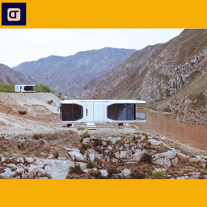 Easy Quick Assembly Custom Outdoor Beautiful Design Living Glass Tiny Container Prefab House