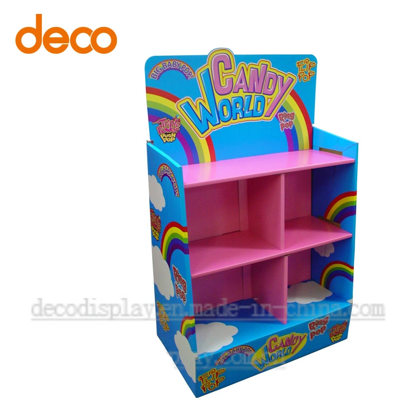 Corrugated Paper Free Standing Display Units for Candy Sweet Retail
