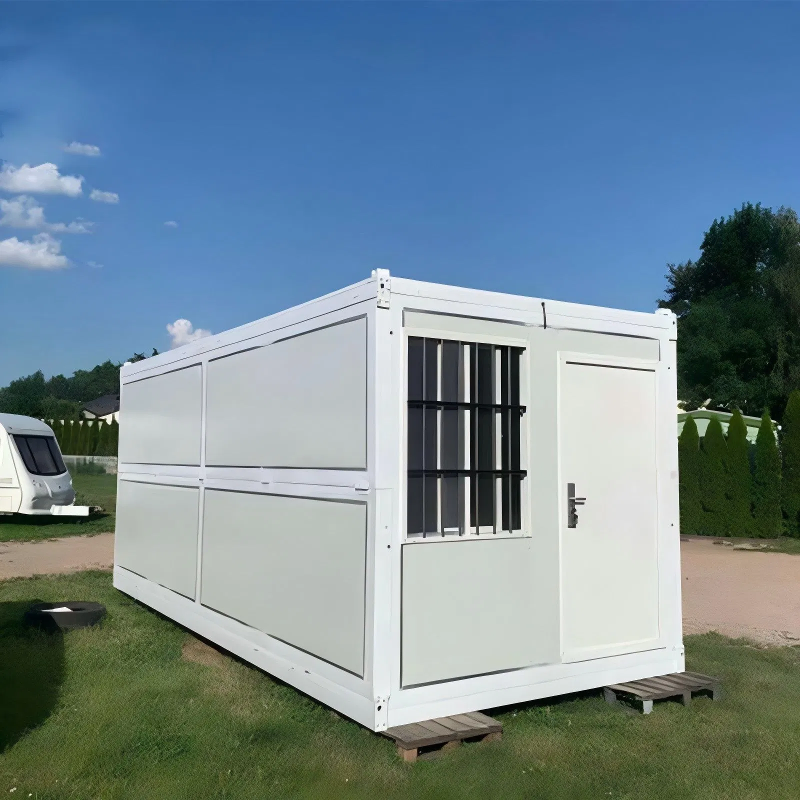 Eco-Friendly Flat Pack Modular Steel Container House for Villa