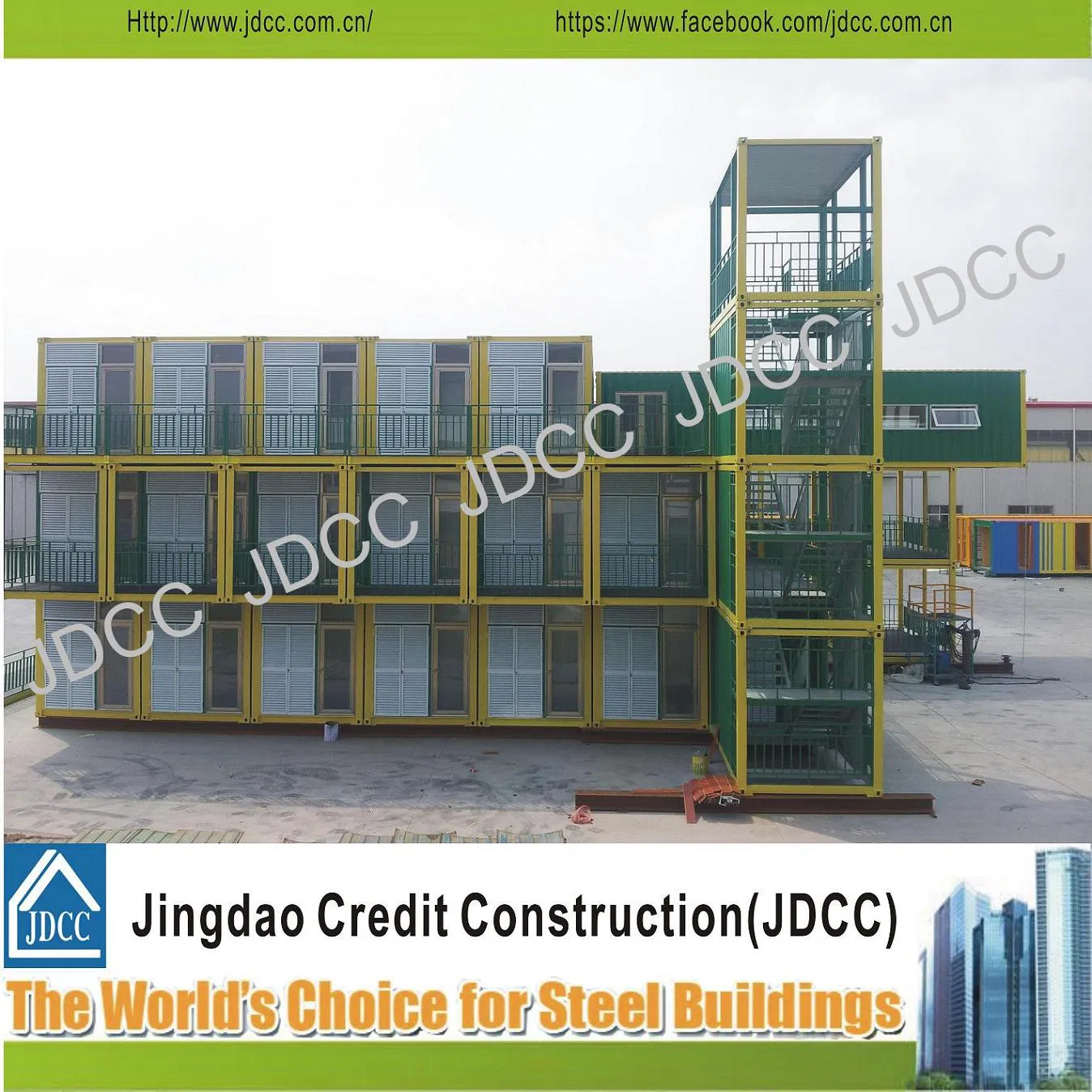 Low Cost Light Steel Structure Multi-Storey Container Hotel Building