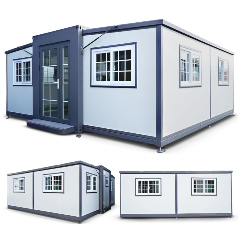 Modern Luxury 20FT 40FT Steel Frame Structure Portable Foldable Mobile Modular Prefab Expandable Container Houses with Balcony Solar Energy Prefabricated Homes
