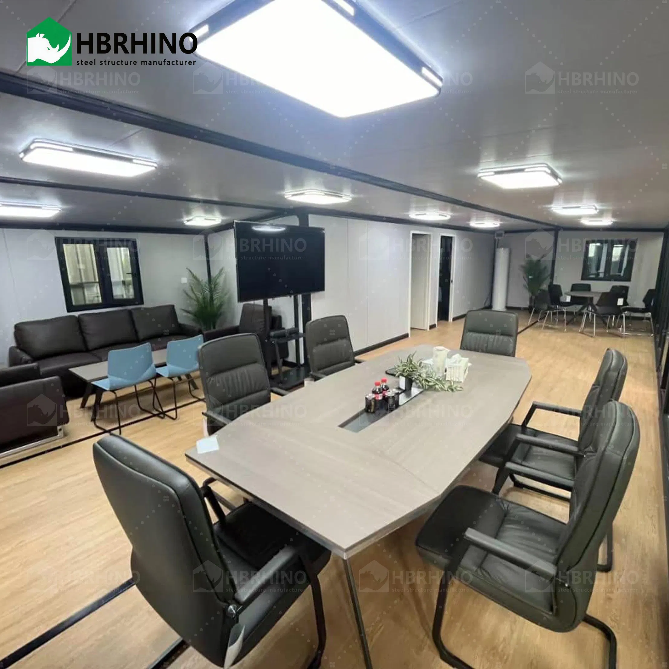 Modern Outdoor Aluminum Louvre Roof System Prefab Houses Steel Structure Villa Tiny House Prefabricated Houses Container Home Steel Building Homes