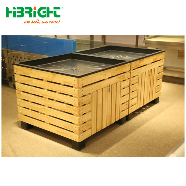 Wholesale High Quality Supermarket Display Shelf Wooden Fruit and Vegetable Display Units