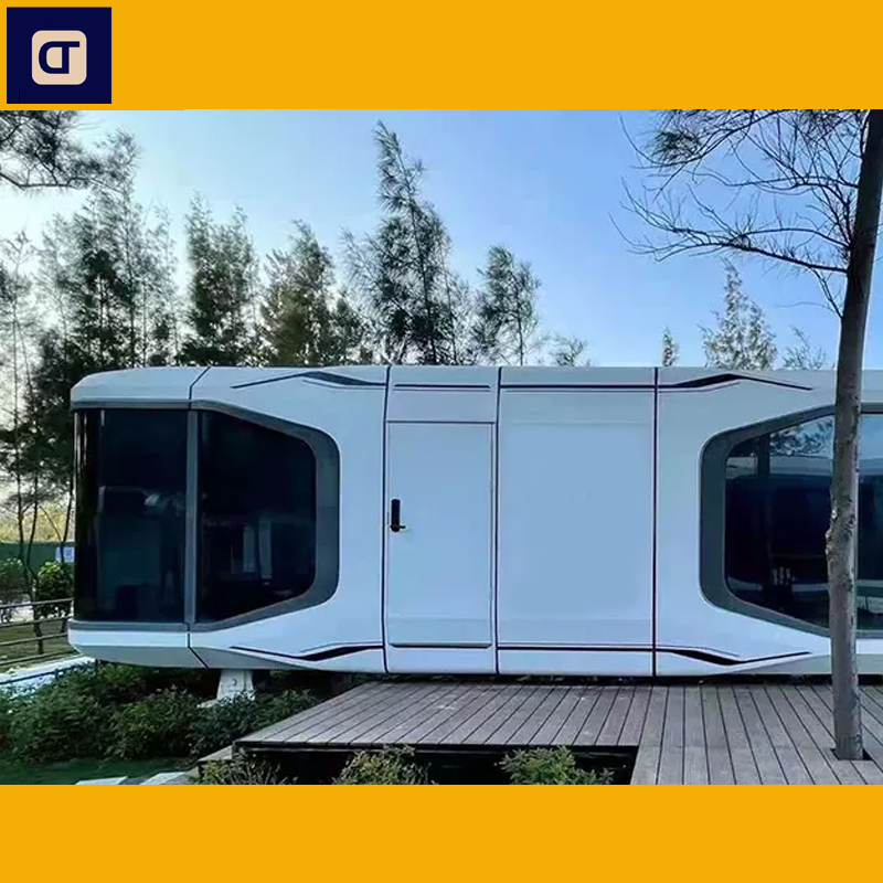 Solar Powered Luxury Prefab Modular Capsule Apple Cabin Tiny Office Pod Prefabricated House Smart Apple Cabin Container House