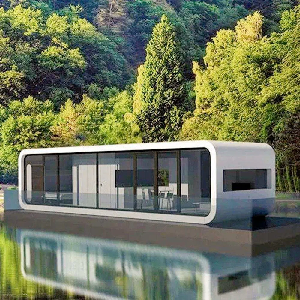 40FT Modular Wood with Rooftop Solar Panels for Eco-Friendly Resorts Apple Cabin